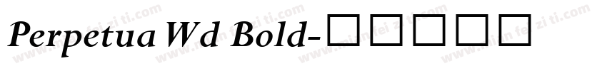 Perpetua Wd Bold字体转换